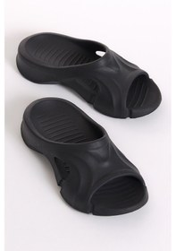 Resim Tonny Black Unisex Siyah Desenli Kalın Tabanlı Eva Terlik 