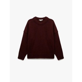 Resim Koton Bisiklet Yaka Triko Kadın Oversize Kazak 6WAK90177HT (6WAK90177HT) 