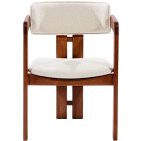 Resim Narvik İskandinav Still T Model Ahşap Sandalye Ceviz - Beyaz 