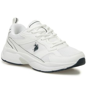 Resim U.S. Polo Assn. KREZ 4FX Beyaz Kadın Sneaker-Beyaz-Lıla 