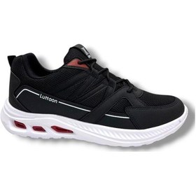 Resim Luttoon 4157-26 Anorak Anatomik Erkek Sneaker Siyah Beyaz Kırmızı 