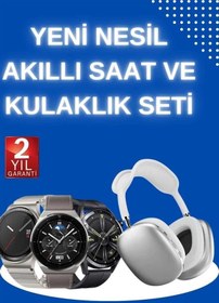Resim Yeni Nesil Sesli Görüşme Akıllı Saat Ve Powerbank Çoklu Şarj Girişli Bluetooth Kulaklık Nabız Ölçer 