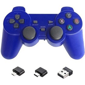 Resim 1 Adet Mavi-2.4 Ghz Kablosuz Gamepad Pc Dizüstü Usb Oyun Denetleyicisi Joystick Ps3 Android Tv Kutusu Windows Ahududu Pi 4 3 Joypad 