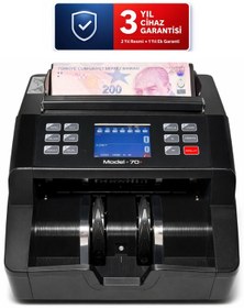 Resim Sesli Karışık Para Sayma Makinesi Mıx 70+ Siyah Tl - Euro Karışık Sayım, Dolar Adet Sayım 