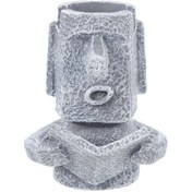 Resim Ganzhoushop Moai Heykeli Kalemlik Yaratıcı Kalemlik Gözlüklük Masaüstü Dekorasyonugösterildiği Gibi 