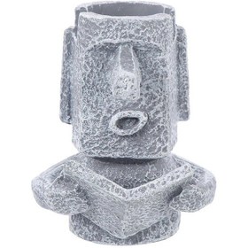 Resim Ganzhoushop Moai Heykeli Kalemlik Yaratıcı Kalemlik Gözlüklük Masaüstü Dekorasyonugösterildiği Gibi 