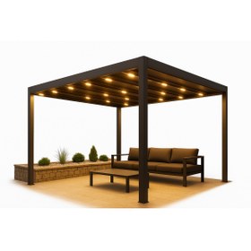 Resim LEDDER AYDINLATMA ARMATÜR 12 Volt GÜN IŞIĞI(3000K) Pergola Tente Ledi Aydinlatma Kapakli 5 Adet 