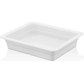 Resim Külsan 11265.CW - Happy Chef Gn. 1/2 Krem Beyaz Küvet 26,5 x 32,5 Cm, Thermoset Melamin 