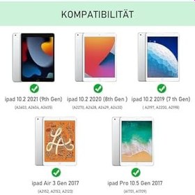 Resim M.TK moveteck Ipad Air 3.Nesil 10.5 inç Uyumlu Tablet Bluetooth Özellik Kablosuz Kalem Bölme Klavyeli Kılıf, yeşil, Tek Ebat, air3klavyeyeşil 