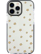 Resim shoptocase Iphone 14 Pro Max Uyumlu Lens Korumalı Anti Shock Yıldızlar Tasarımlı Telefon Kılıfı 