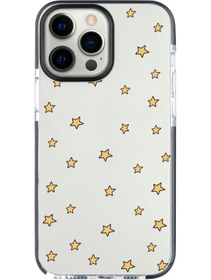 Resim shoptocase Iphone 14 Pro Max Uyumlu Lens Korumalı Anti Shock Yıldızlar Tasarımlı Telefon Kılıfı 