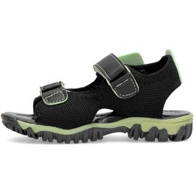 Resim Elit Şa-p-022-25y Patik Erkek Çocuk Düz Sandalet Siyah - Yeşil Siyah - Yeşil 