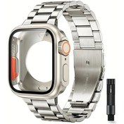 Resim Oldfriend 2si 1 Kasa + Bant Starlight Kayış Ve Kasa 40mm İwatch Ultra 2 Metal Bileklik 