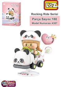 Resim Loz Creative Serisi Sallanan Siyah Beyaz Panda Modeli 188 Parça Oyuncak Yapım Seti Fflz-4307 
