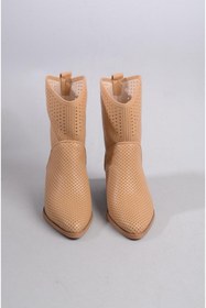 Resim SEÇ KUNDURA SEÇ 8590 HAKİKİ DERİ WESTERN YAZLIK BOT (Topuk boyu:5cm) KARAMEL 
