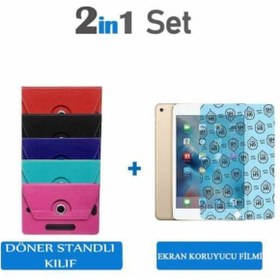 Resim Samsung Uyumlu Galaxy Tab A7 Lite T220 Üniversal Kılıf +Nano Ekran Koruy 