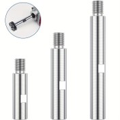 Resim 3 adet Açı Taşlama Makinesi Uzatma Çubuğu 7.62/10.16/13.97 Cm M14 Açı Taşlama Makinesi Uzatma Mil Alüminyum Alaşımlı Döner Açı Taşlama Makinesi Uzatma Bağlantı Çubuğu Parlatıcı Taşlama Makinesi için 