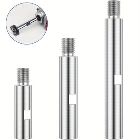 Resim 3 adet Açı Taşlama Makinesi Uzatma Çubuğu 7.62/10.16/13.97 Cm M14 Açı Taşlama Makinesi Uzatma Mil Alüminyum Alaşımlı Döner Açı Taşlama Makinesi Uzatma Bağlantı Çubuğu Parlatıcı Taşlama Makinesi için 