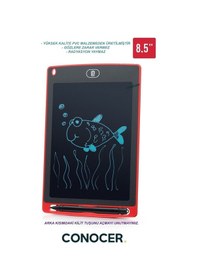 Resim Grafik Digital Çocuk Yazı Tahtası Çizim Tableti Lcd 8.5 Inc Yüksek Kalite Kırmızı 