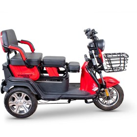 Resim Falcon Frida 7000 3 Tekerlekli Elektrikli Motosiklet - 5 Akülü - Kırmızı 