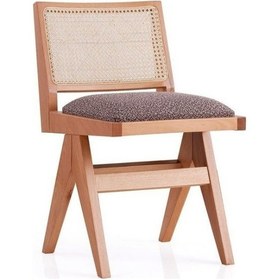 Resim Lofoten Pergel Hazeranlı Hasırlı Ahşap Sandalye Natürel 