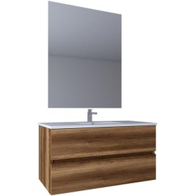 Resim Simple 100 Cm Lavabo Dolabı Seti Miling Oak Kb710119 Diğer 