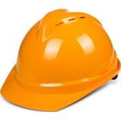 Resim Dianziye Hava Delikli Abs Malzeme Çoklu Tamponlu Depo Ve Fabrika İçin Güvenlik Kaskı - Turuncu 