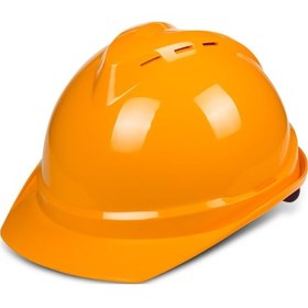 Resim Dianziye Hava Delikli Abs Malzeme Çoklu Tamponlu Depo Ve Fabrika İçin Güvenlik Kaskı - Turuncu 
