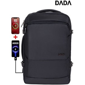 Resim Dada USB Type-C Girişli Fonksiyonel Laptop Sırt ve Seyahat Çantası Siyah 15,6 İnç 40 Litre 
