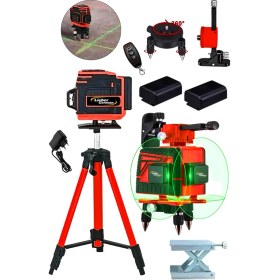 Resim Lieber German Teknoloji 128VF 360° Tripodlu 12 Köşeli Otomatik Hizalama Lazer Metre Kumandalı Yatay Dikey Çapraz 