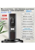Resim Xuweiwei S40 1 Adet Cok Fonksiyonlu Lazer Mesafe Olcer Dijital Aci Kirmizi Capraz Cizgili Sarj Edilebilir M Metre Fit Birim Degistirme 
