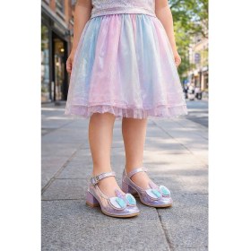 Resim Kiko Kids Rosella Unicorn Kız Çocuk Topuklu Abiye Şeffaf Ayakkabı 