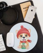 Resim WuW Gorki Yavr Köpek Desenli Yuvarlak Mouse Pad 