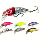 Resim 10 Adet Premium Minnow Balıkçılık Yemleri - 5.8cm Batan Yemler Çift Üçlü Kanca ile, Tatlısu & Tuzlu Su Balıkçılığı için Dayanıklı ABS Malzeme, Noel için En İyisi, Şükran Günü için Mükemmel 