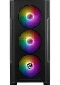 Resim Msi Mag Forge M100a Akri Li K Yan Panel 3x120mm 1x120mm Argb Fan Psu Yok Matx Gaming Kasa 