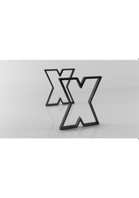 Resim Kalın X Model Metal Ayak Seti Siyah Metal Masa Ayağı 