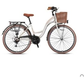 Resim Geroni Sırıo - 28 City Bike - 21 Vites - V.b. - Ekru-kahverengi - Shimano 