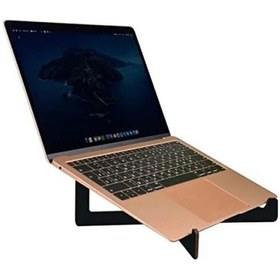 Resim Taşınabilir Ahşap Laptop Standı - Siyah 