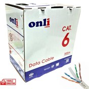 Resim Onli 305Mt 24AWG UTP CAT6 Network Kablosu Gri Yerli Üretim 
