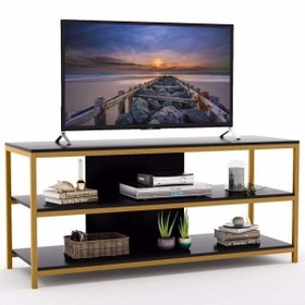 Resim Tasarım 80x140x40 CM Gold Ev ve Ofis TV Sehpası 