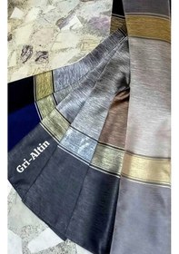 Resim Perfect Fon Perde D-b529 Model Gri - Gold 