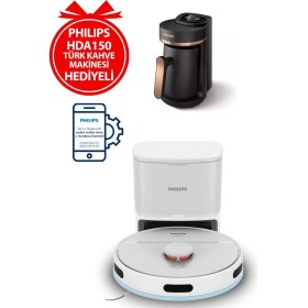 Resim Philips Homerun 2000 Serisi XU2000 2.000 Pa Emiş Gücü Islak ve Kuru Temizlik Kompakt Tasarım Robot Süpürge 