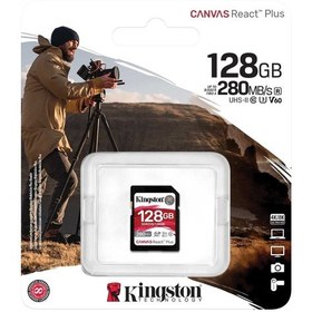 Resim Kingston SDR2V6 Canvas React Plus V60 128 GB SD Hafıza Kartı 