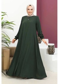 Resim Medine İpeği Mevlana Ferace - Haki / F0123 Haki 