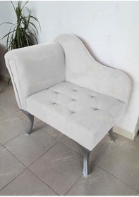 Resim aldagelsin Yeni Model Tekli Köşe Koltuğu Josefin Bench Gümüş Ayak 