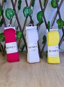 Resim 3 Adet Pamuklu Unısex Çocuk Ve Bebek Külotlu Çorap-530 Sarı 