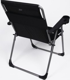 Resim Alin Metal 140 Kg Taşima Kapasiteli 4'lü Lüks Bardaklıklı Kamp & Piknik Sandalyesi Siyah 