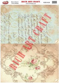 Resim RİCH PİRİNÇ DEKOPAJ KAĞIDI KOD:8126 