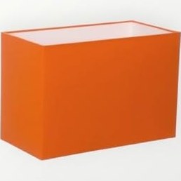 Resim Dikdörtgen Tavan Lambası ve Masa Lambası Abajur Başlığı | Turuncu | 30×18×20 cm 