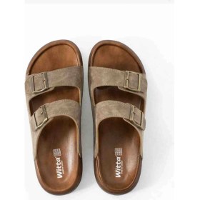 Resim Ortopedik Günlük Kaymaz Yumuşak Suni Deri Tokalı Ev Terliği Dışarı Terliği 